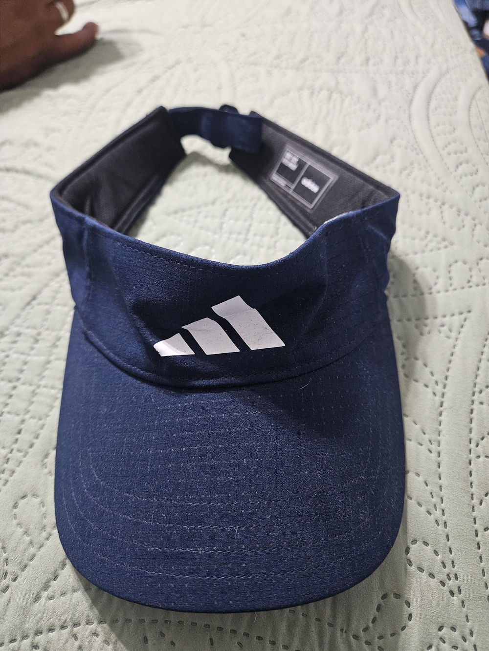 adidas Navy Blue Visor with White Logo Unisex
